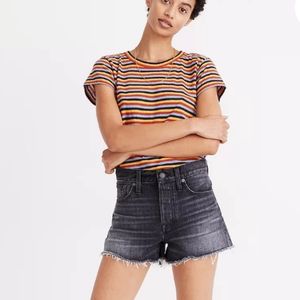 Madewell Relaxed Denim Shorts Black / Gray Style AJ243 Size 28